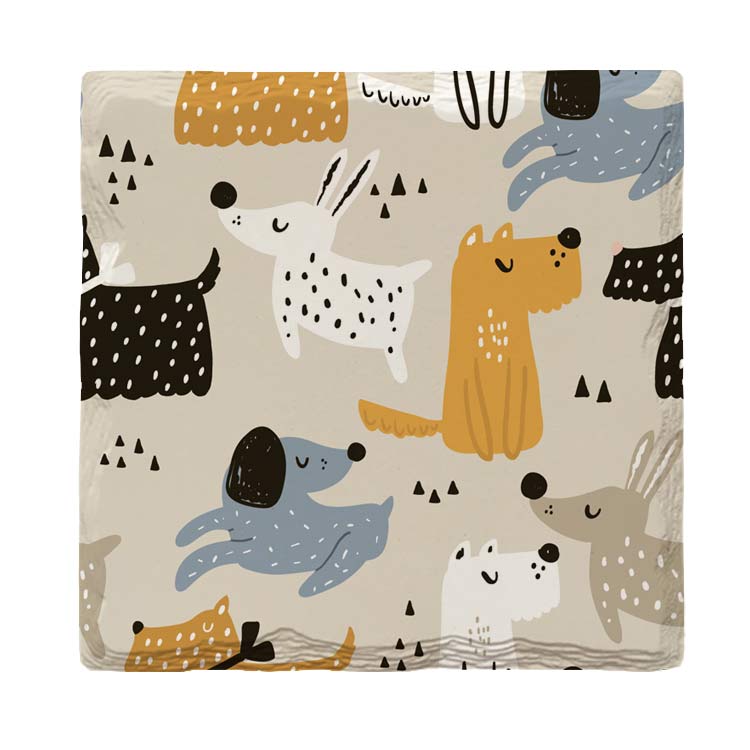 Cute Dogs Pattern |Drink Coaster Set