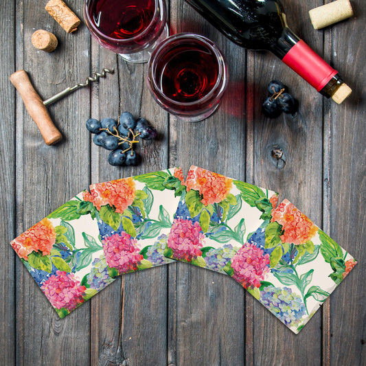 Floral Hydrangea | Drink Coaster Set