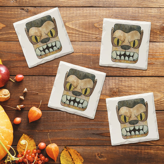 Halloween Watercolor Monster | Drink Coaster Set