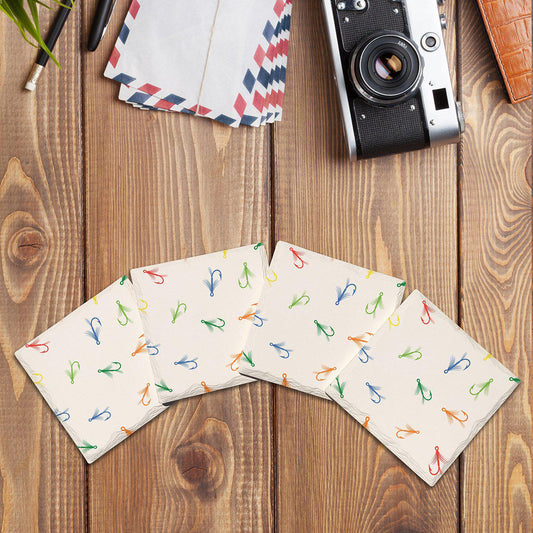 Colorful Fish Hooks |Drink Coaster Set