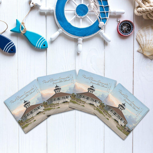 Port Boca Grande Lighthouse, Florida |Drink Coaster Set