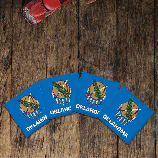 Oklahoma State Flag | Drink Coaster Set