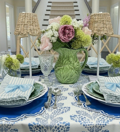 Blue: Satin Bow Napkin Ties - (Set of 4)