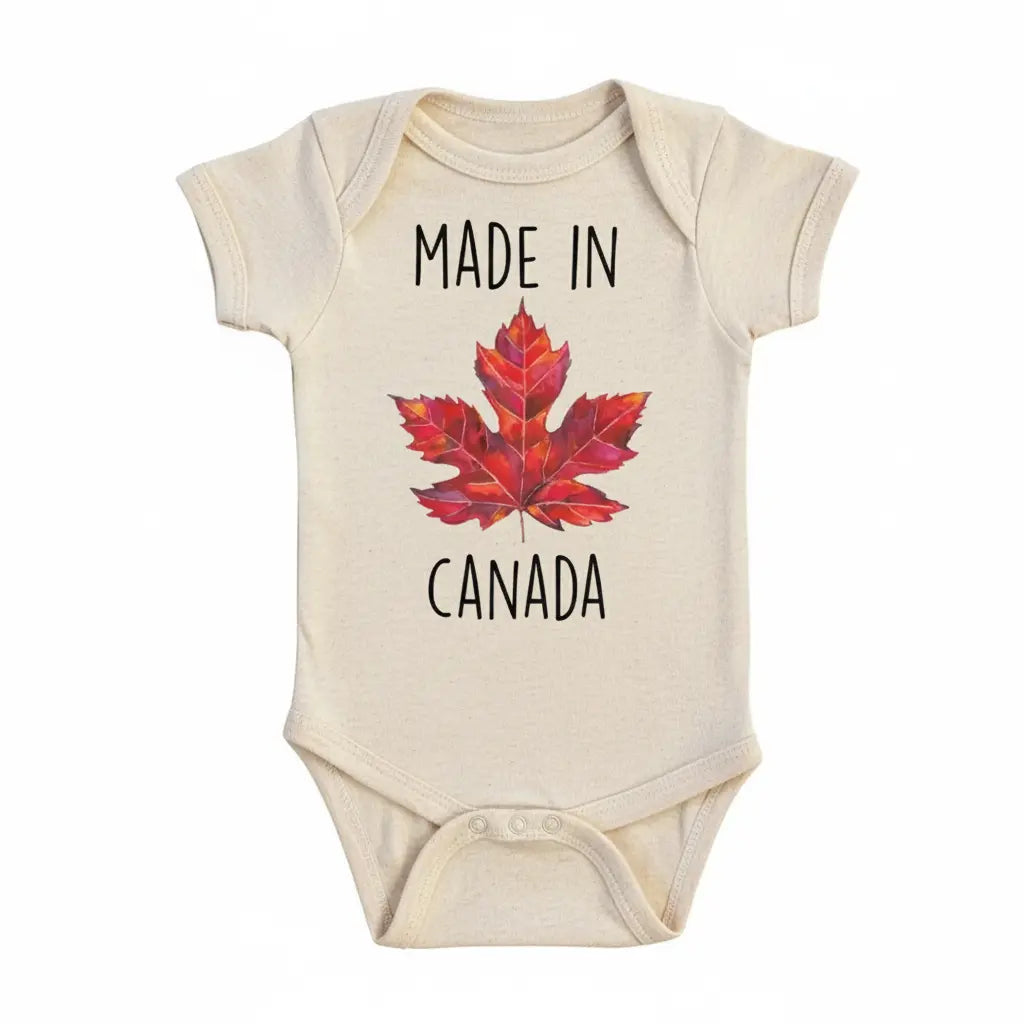 Canada Made Leaf Newborn Baby Onesie® Bodysuit