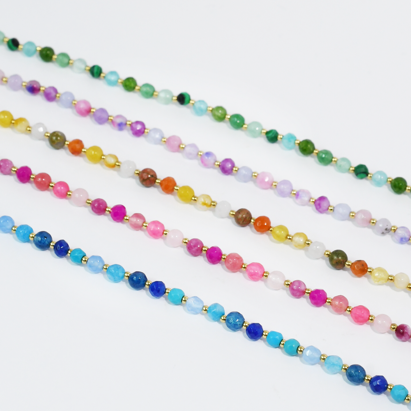 Candy Bead Dainty Gemstone Necklace