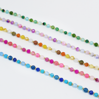 Candy Bead Dainty Gemstone Necklace