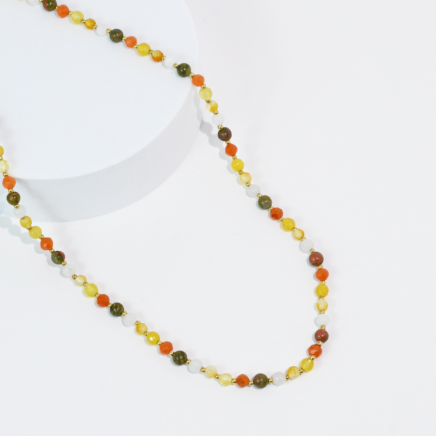Candy Bead Dainty Gemstone Necklace