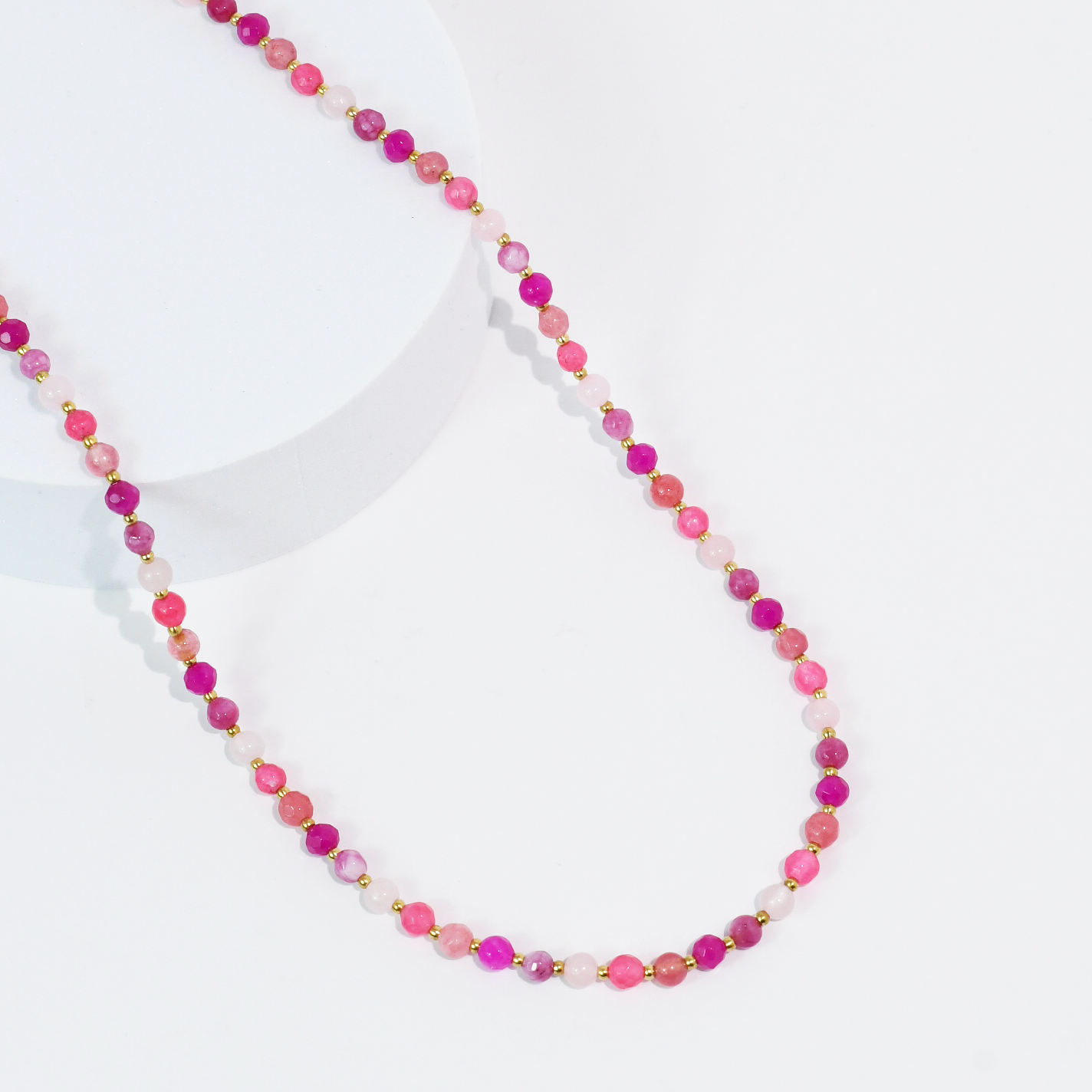 Candy Bead Dainty Gemstone Necklace