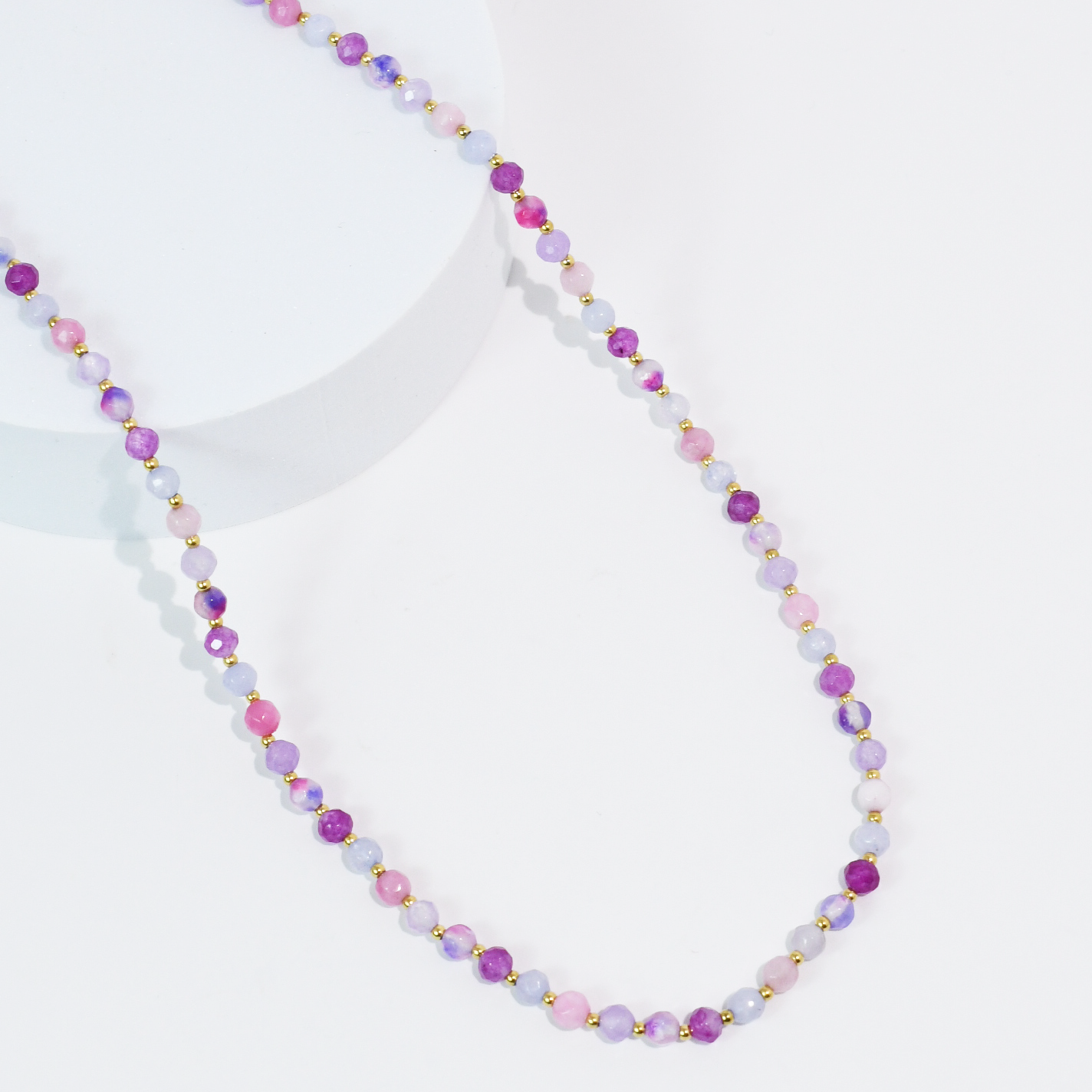 Candy Bead Dainty Gemstone Necklace