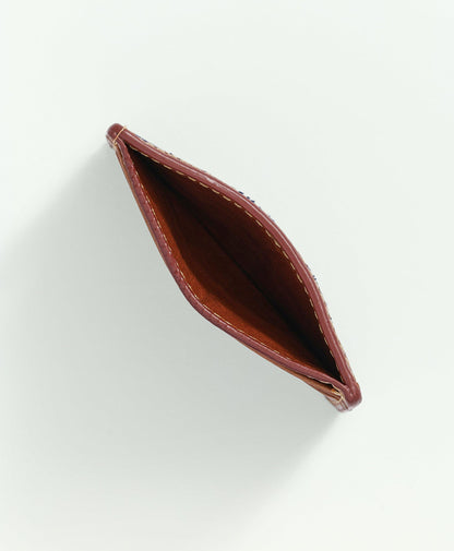 Skull and Crossbones Needlepoint Card Wallet