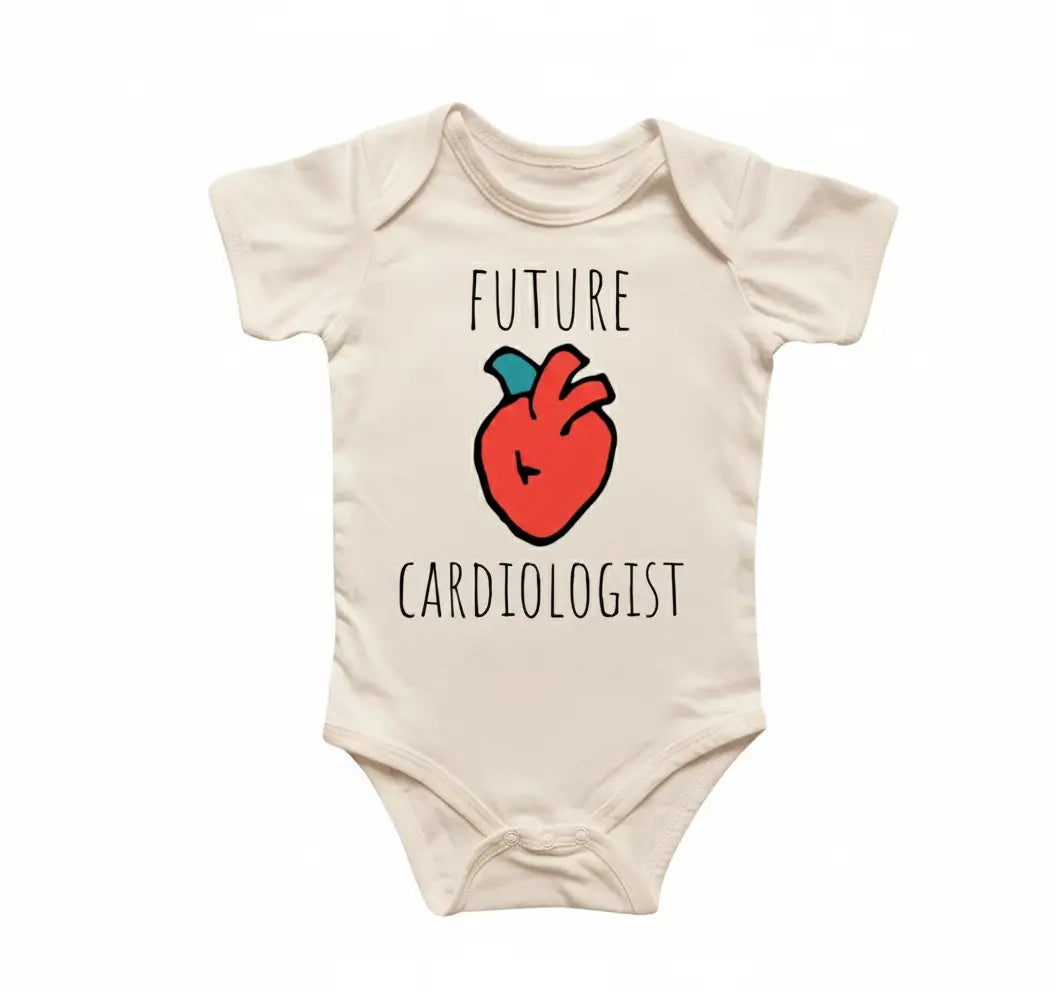 Cardiologist Heart Newborn Baby Onesie® Bodysuit