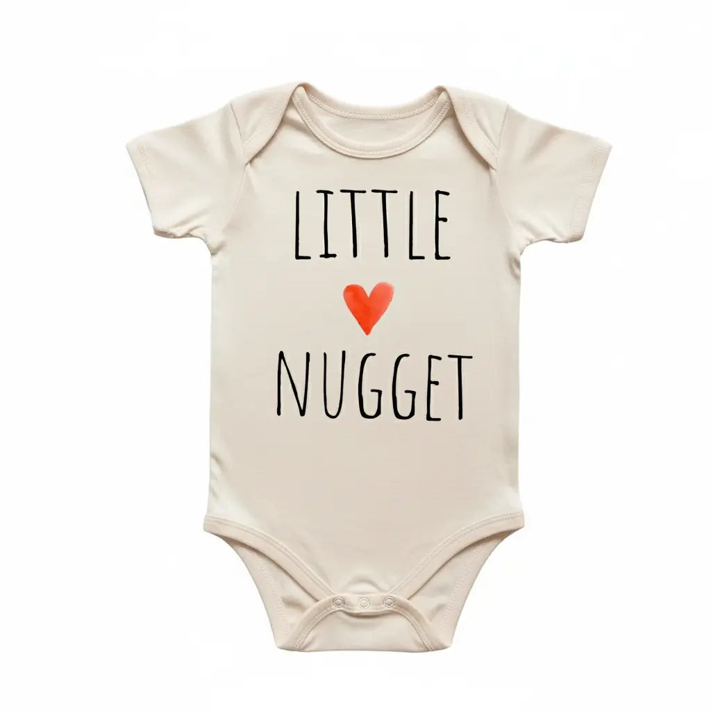 Chicken Nugget Heart Newborn Baby Onesie® Bodysuit