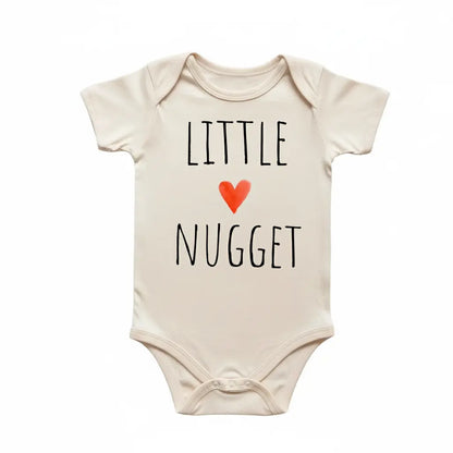Chicken Nugget Heart Newborn Baby Onesie® Bodysuit