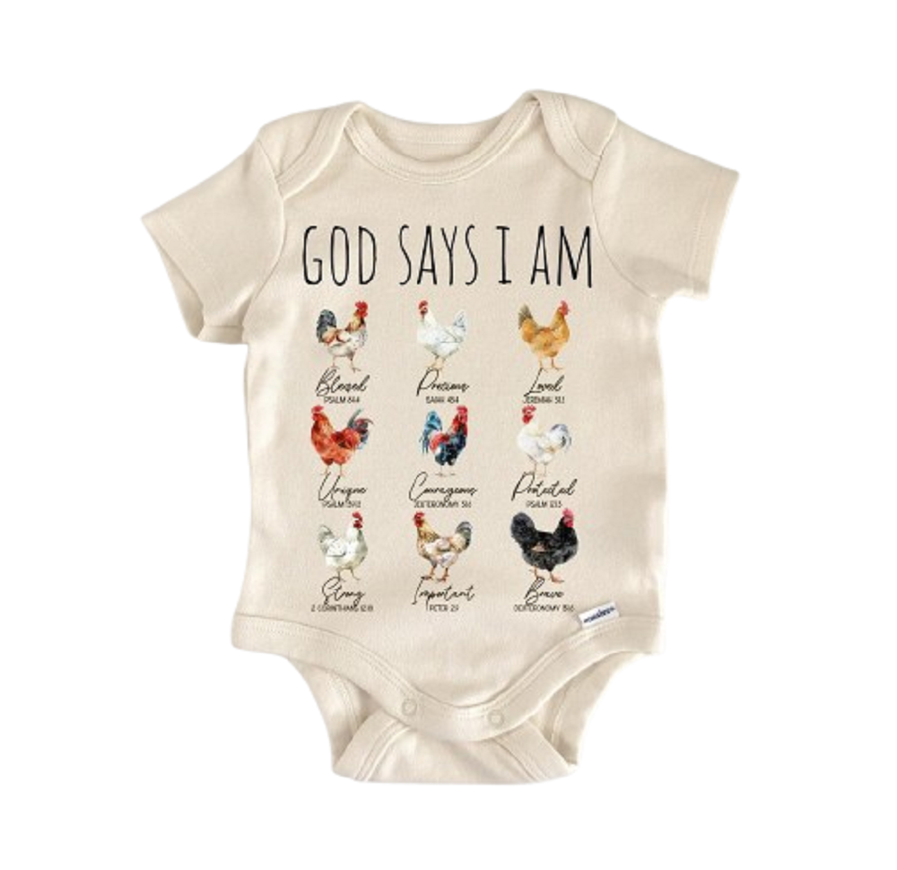 Chicken Religious God Newborn Baby Onesie® Bodysuit