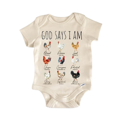 Chicken Religious God Newborn Baby Onesie® Bodysuit