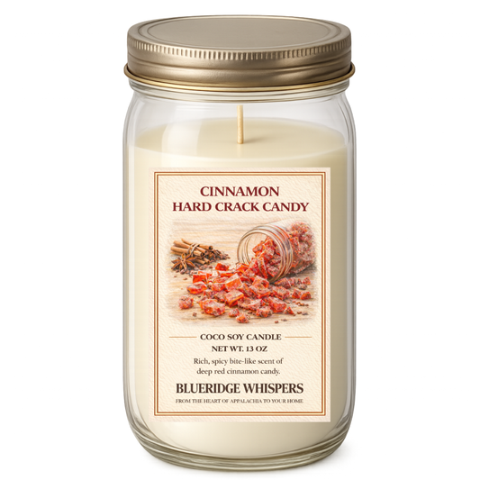 Cinnamon Hard Crack Candy Mason Jar Candle