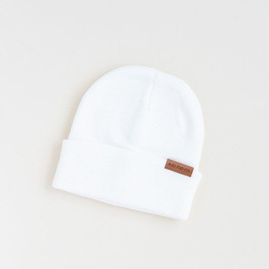 CLASSIC WHITE TODDLER BEANIE