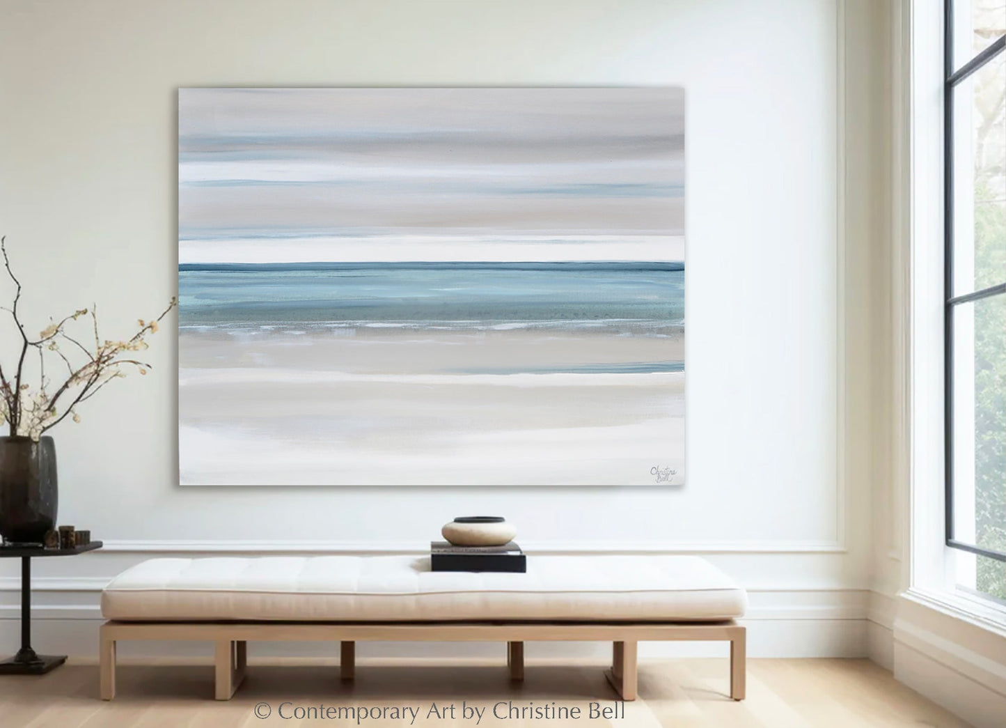 "Marine Layer II" GICLÉE PRINT, Modern Coastal Abstract Ocean Seascape Painting