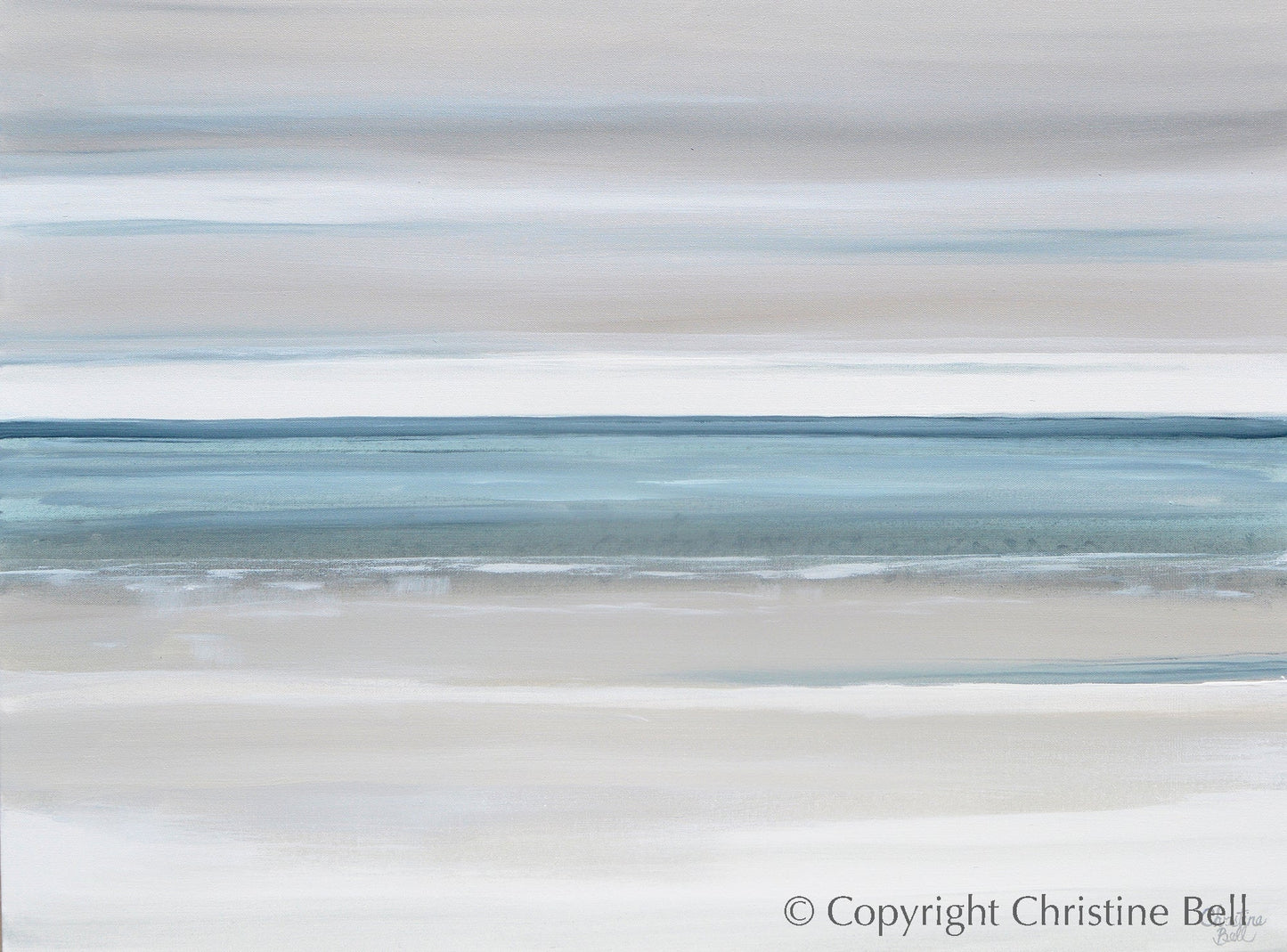 "Marine Layer II" GICLÉE PRINT, Modern Coastal Abstract Ocean Seascape Painting