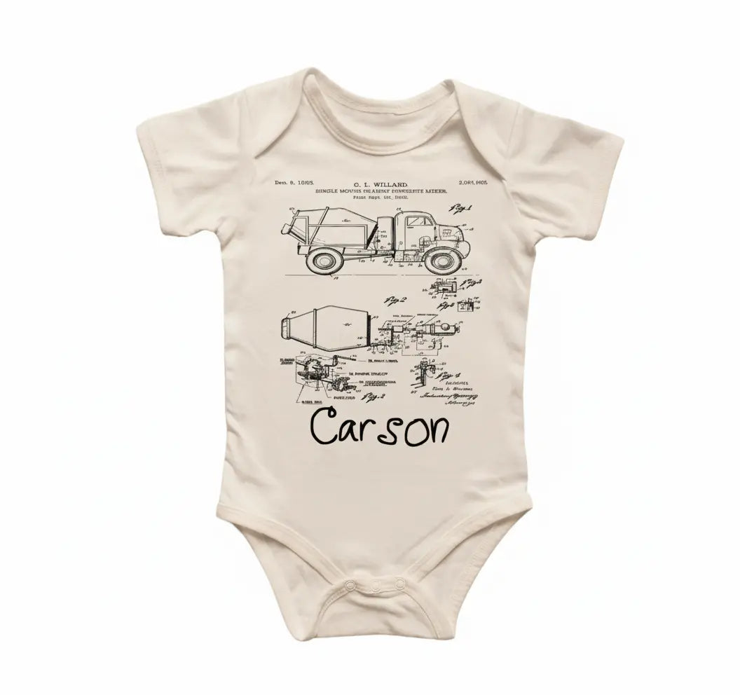 Construction Excavator Newborn Baby Onesie® Bodysuit