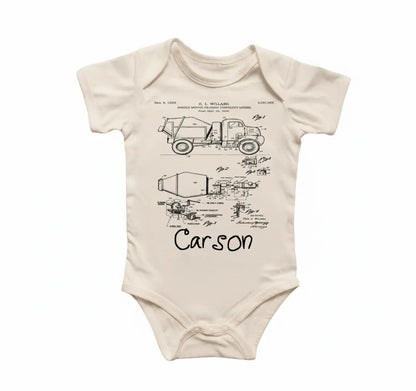 Construction Excavator Newborn Baby Onesie® Bodysuit