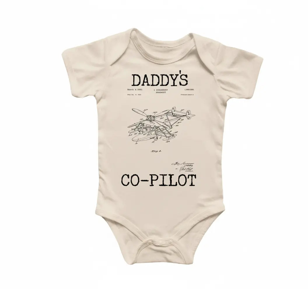 Copilot Pilot Airplane Newborn Baby Onesie® Bodysuit