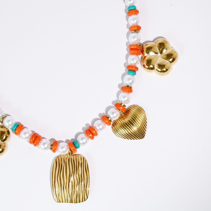 Coral Charm Necklace