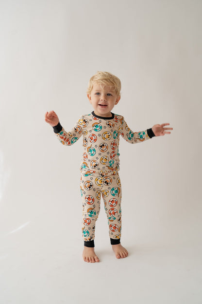 Smiley Check 2 piece PJ's