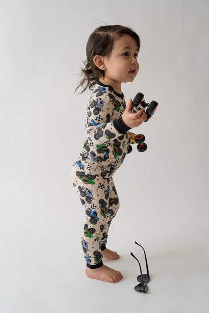 Monster Truck 2 piece PJ's