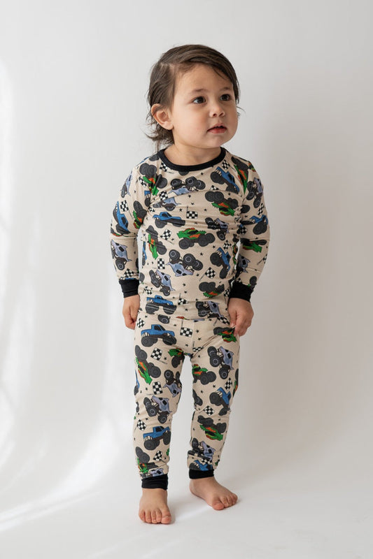 Monster Truck 2 piece PJ's