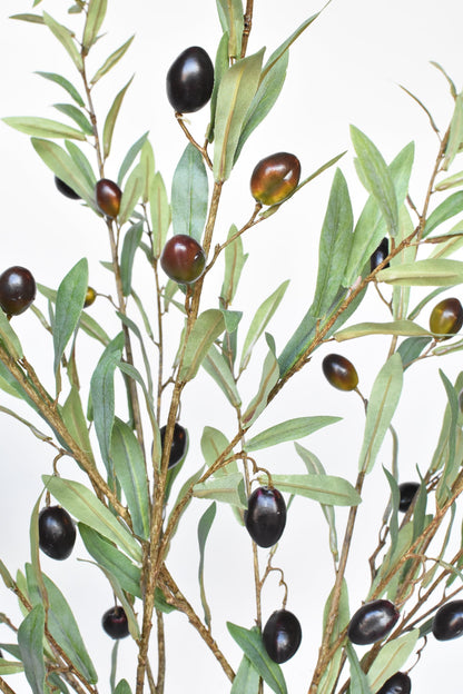 39" Faux Green Olive Leaf Stem
