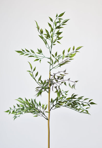 27" Faux Mini Bamboo Leaf Stem