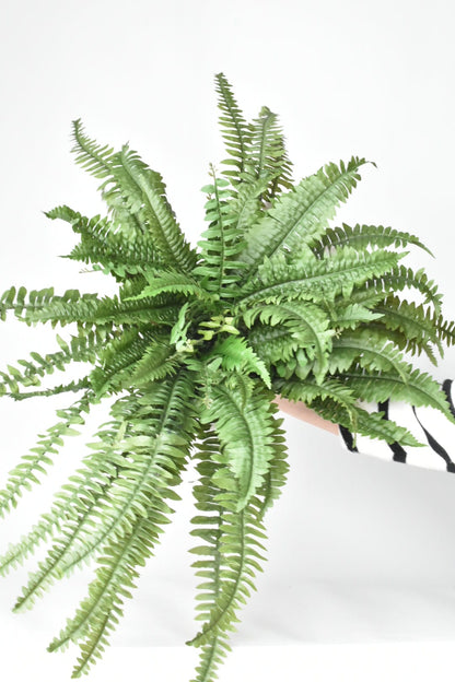 28" Large Faux Boston Fern Bush