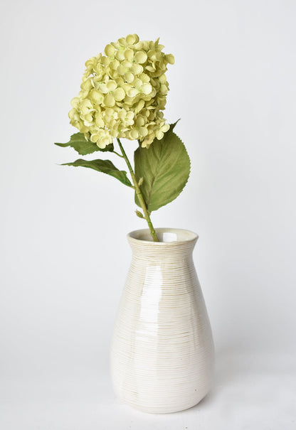 28" Faux Cone Hydrangea Stem Green