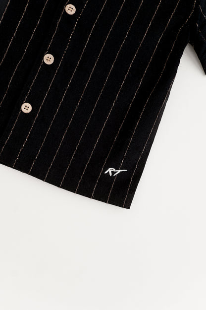 COASTAL BUTTON UP - BLACK
