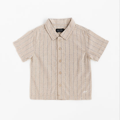 COASTAL BUTTON UP - TAN