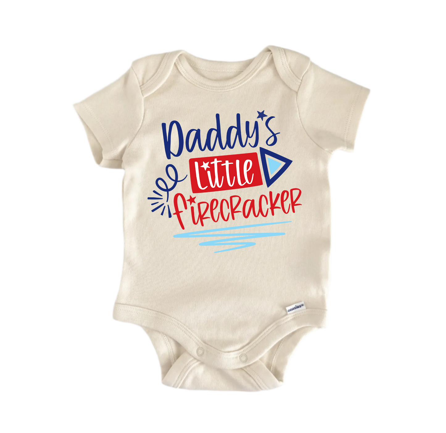 Daddy's Firecracker July Newborn Baby Onesie® Bodysuit