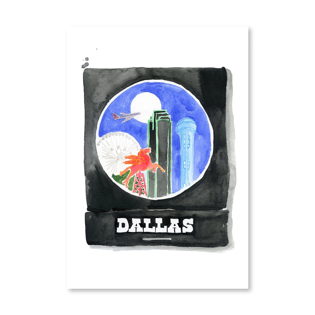 Dallas Matchbook Art Print