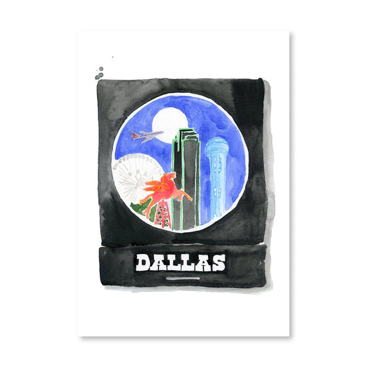 Dallas Matchbook Art Print