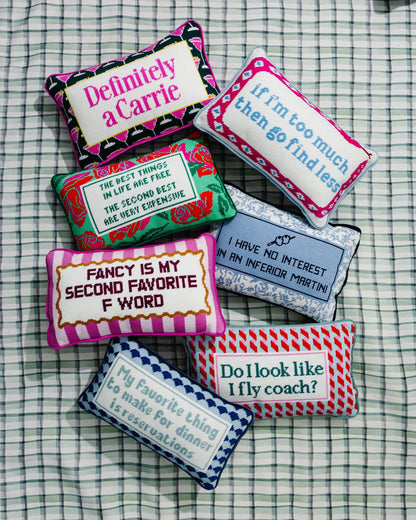 Reservations Needlepoint Pillow