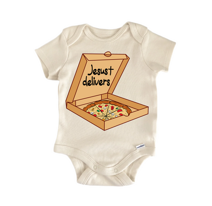 Delivers Jesus Religious Newborn Baby Onesie® Bodysuit