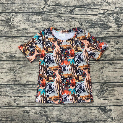 Western collage Short Sleeve T shirt