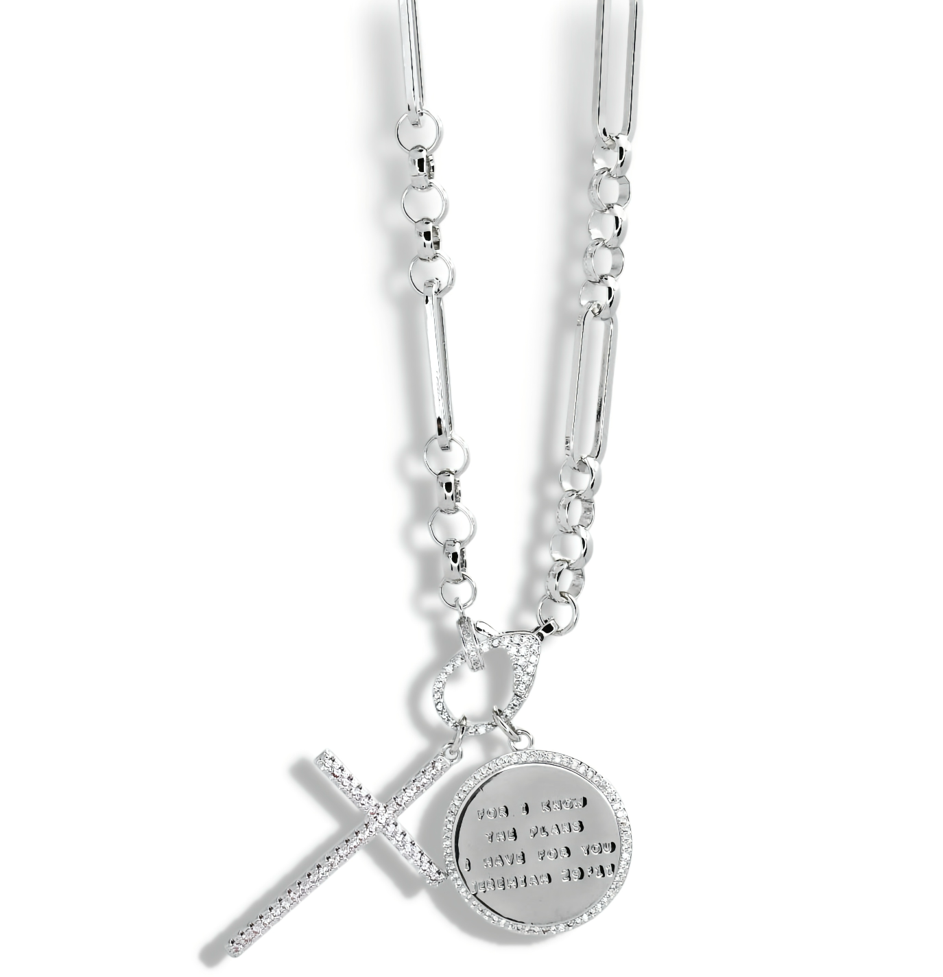 Jeremiah 29:11 with Cross Silver