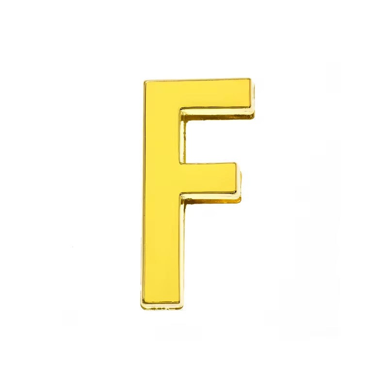 Scarf Slide Letters – 30mm – 14K Gold Non Tarnish