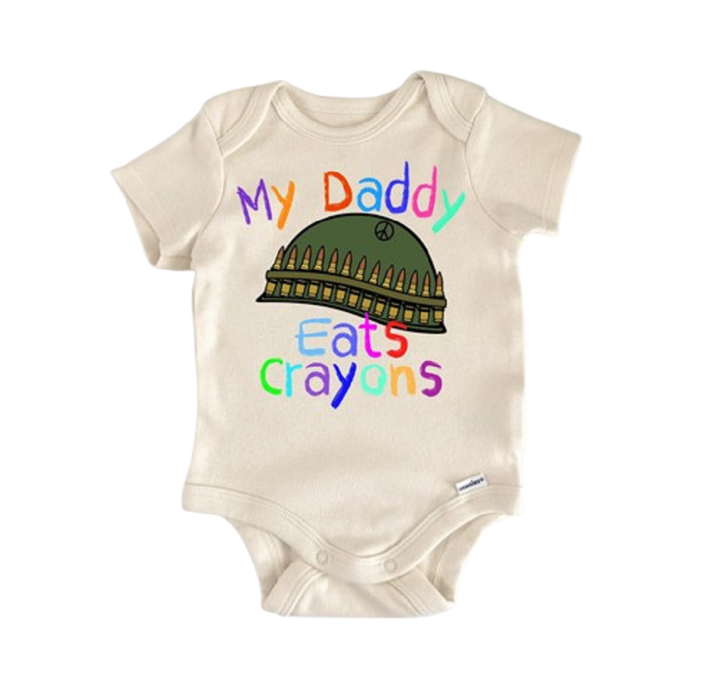 Eat Crayons Military Newborn Baby Onesie® Bodysuit