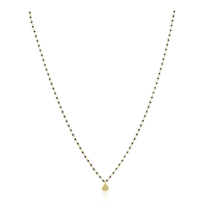 Elsa Mini Heart Necklace Black