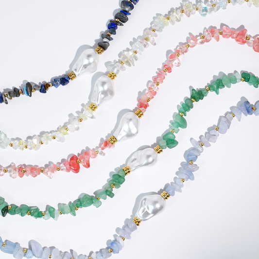 Enchanted Pearl Gemstone Necklace