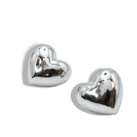 My Heart Silver Stud