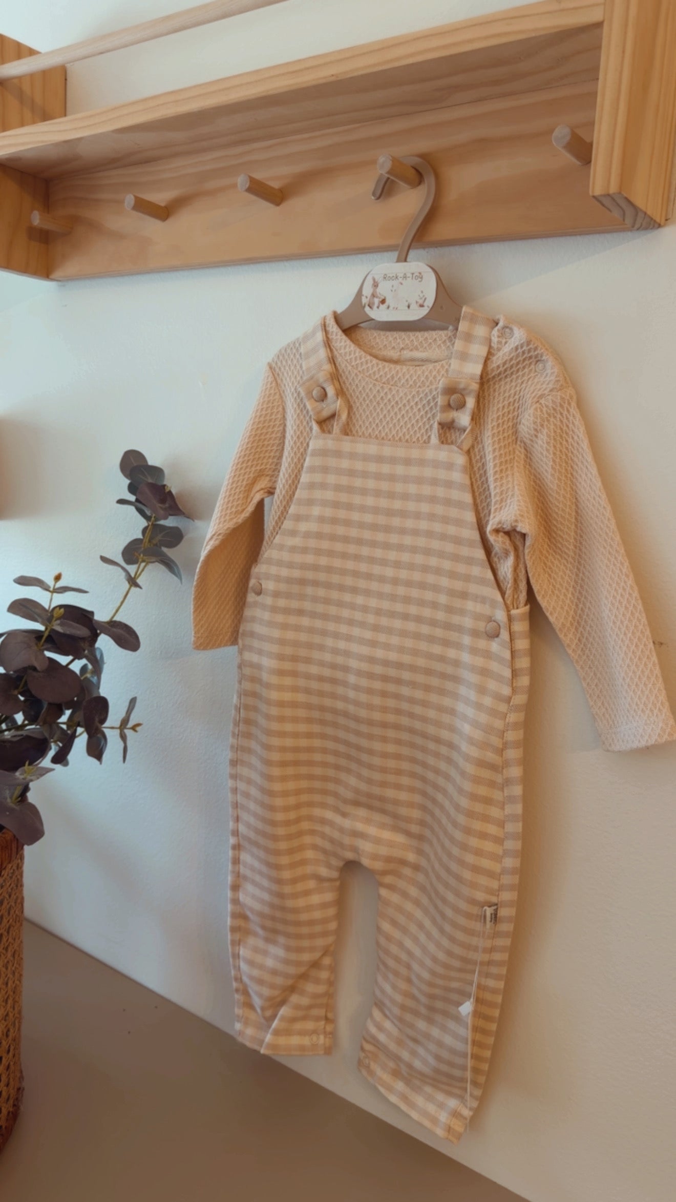 Baby Gingham Dungaree Set