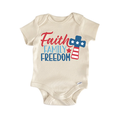 Faith Family Freedom Newborn Baby Onesie® Bodysuit